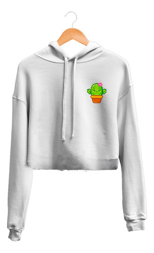 Hoodie Crop Top  Cactus