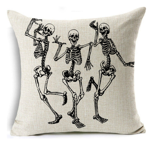 Funda De Almohada De Esqueleto 4pcs, Funda De Almohada