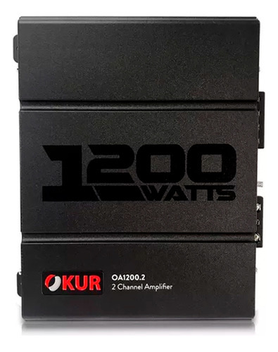 Amplificador Okur Oa1200.2 2 Canales Clase Ab 1200w 2 Ohms Color Negro