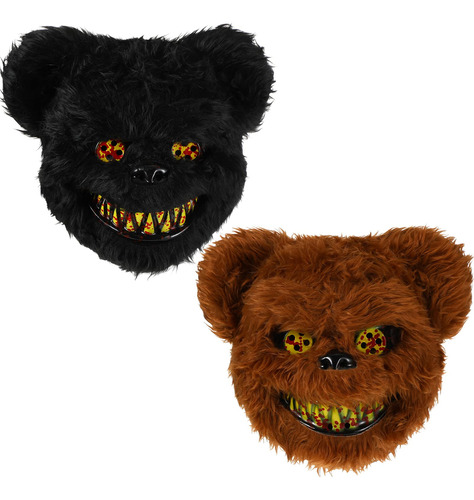 2 Máscaras De Terror De Halloween De Oso Sangriento De Ter.