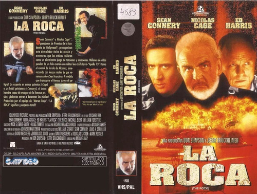 La Roca Vhs Sean Connery Nicolas Cage Ed Harris The Rock