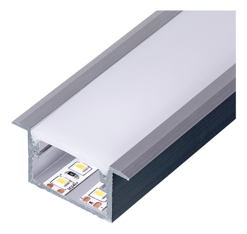 Perfil Aluminio 3020a 2m Embutir Mayorled Alto Transito