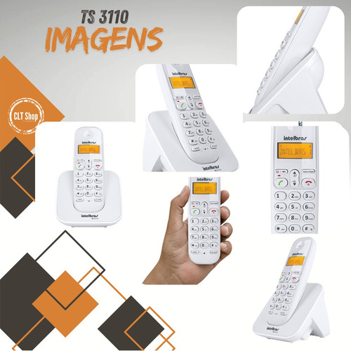 Kit Telefone Ts 3110 Intelbras E 2 Extensão Data Hora Alarme