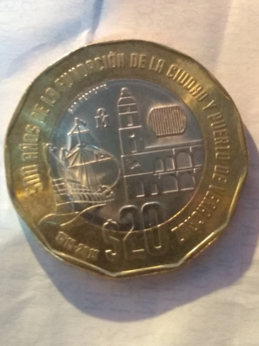 1 Moneda Nueva De 20 Conmemorativa 500 Años