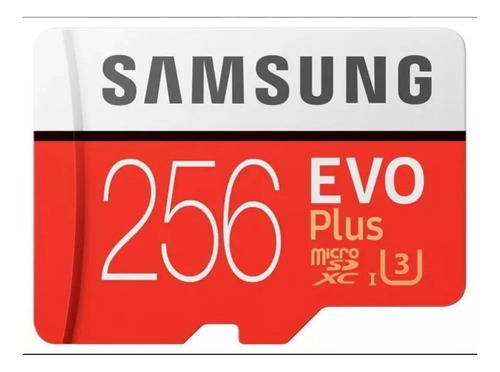 Cartão Samsung 256gb Evo Plus Class 10 Uhs-i Microsdxc U3