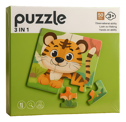 Puzzle 3 En 1 Magnético 3 Piezas