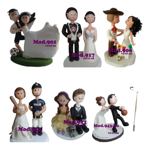 Cake Toppers Novios Personalizados Boda Figuras Para Pastel