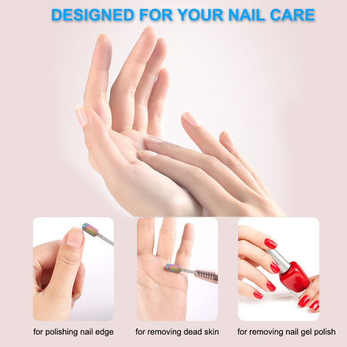 Juego De 7 Brocas Para Uñas Para Quitar Gel De Limpieza De C