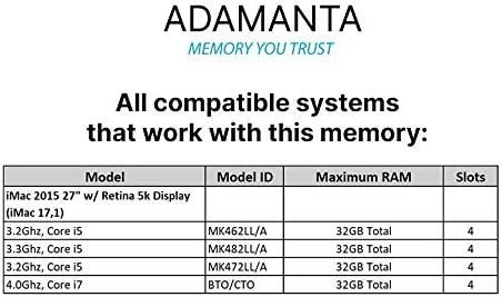 Memoria Ram Adamanta Inc. 32gb 4x8gb Ddr3 1867mhz Cl13 1.35v