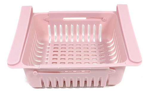 Canasto Organizador Colgante Extensible Heladera Sheshu Color Rosa