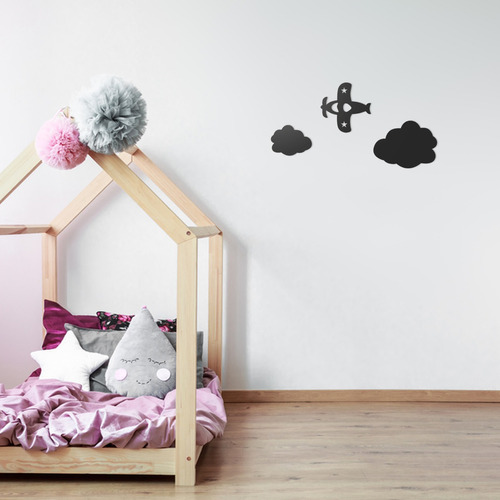 Quadro Decorativo Parede Infantil Avião 60cm