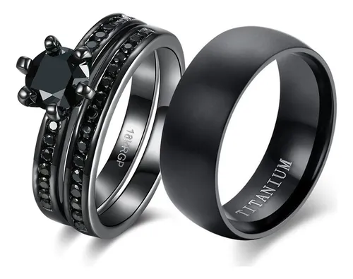 Argollas de online matrimonio negras