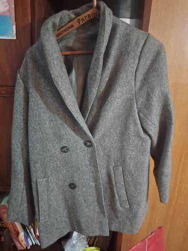 Saco Dama Mujer Gris Paño T 48-50 Abrigo Vestir Señora 