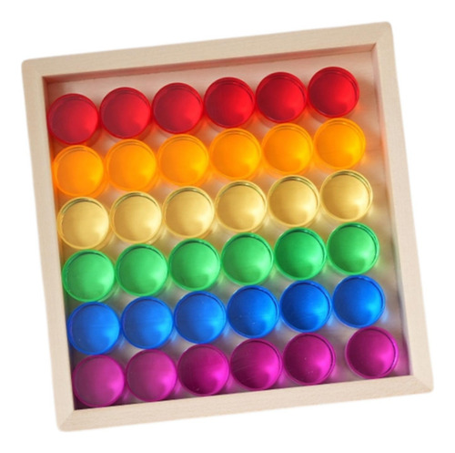 Juego De Bloques De Construcción Arcoíris Apilables, Cubos