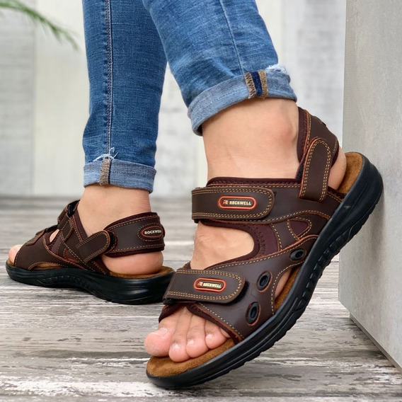Sandalias Hombre Cuero Mercadolibre