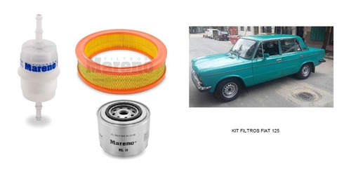 Kit X3 Filtros Mareno Fiat 125 