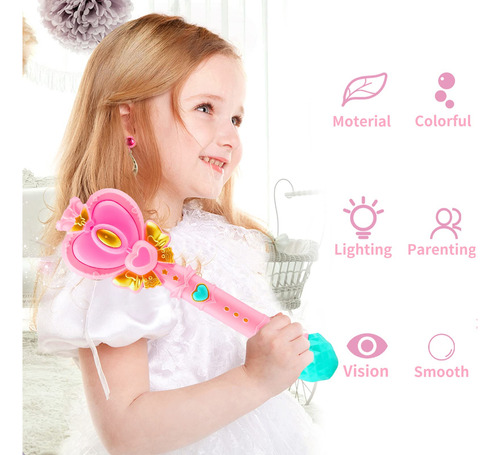 Varita De Burbujas Corazón De Princesa Cesta Pascua Regalo N Color