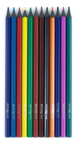 Lápis De Cor Caixa 12 Cores Futuro Sextavado | MercadoLivre