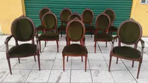 Comprar 8 Sillas +2 Sillones Cabecera Francés Luis Xvi Oval Medallón