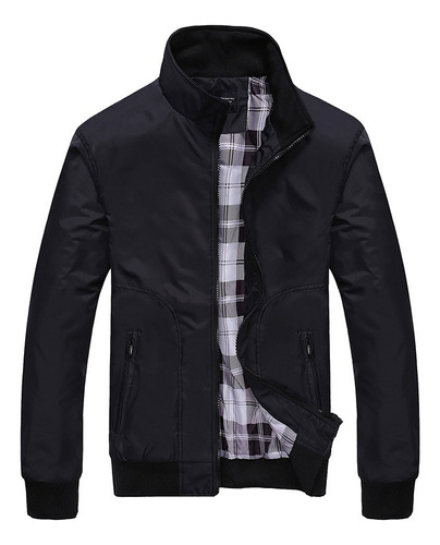 Chamarra Rompeviento Estilo Biker Informal Para Hombre