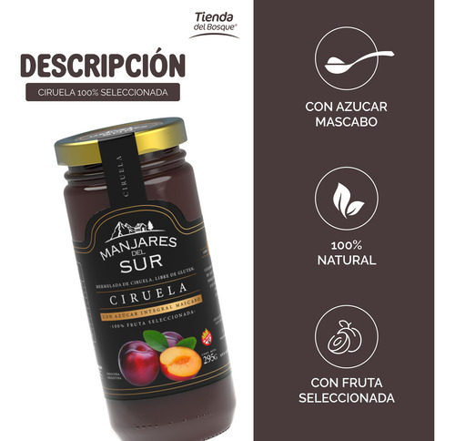 Mermelada De Ciruela Manjares Del Sur 295gr