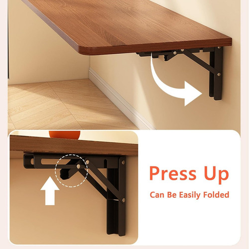 Estante Mesa Escritorio Plegable De Pared En Madera