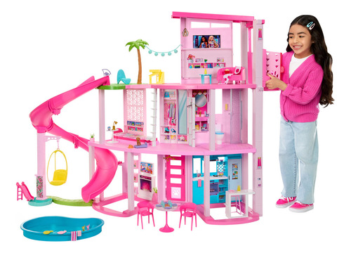 Casa De Muñecas Barbie Nueva Casa De Los Sueños Hmx10 Color Rosa