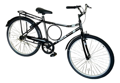 Bicicleta 26 Calil Barra Forte Raio Duplo + Capacete Cadeado