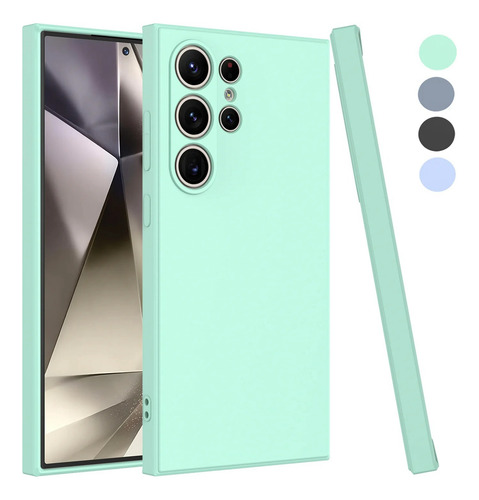 Funda Protectora De Silicona Líquida A Prueba De Golpes Para Samsung Galaxy S23 Ultra S23fe Plus