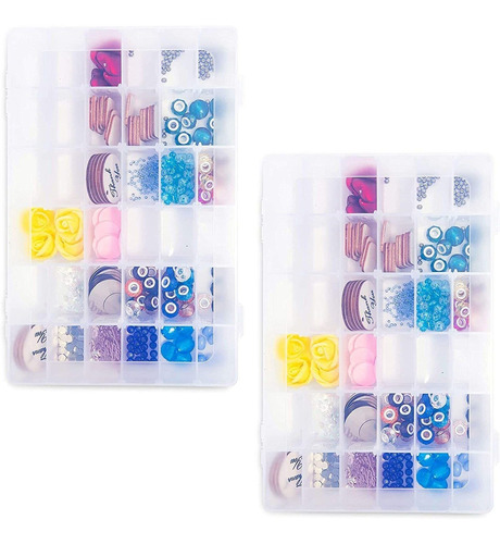 Organizador Estuche Joyeria Plastico Transparente 36 2