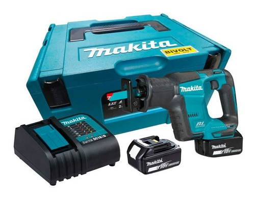 Serra Sabre Sem Fio Makita Motor Bl Djr188 2 Bat 5ah E Carre