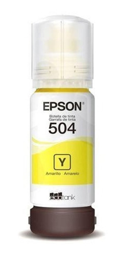 Tinta Epson T 504 Amarillo | L4150, L4160, L6161, L6171