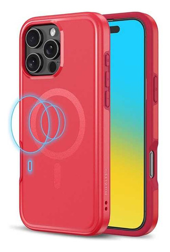 . Funda Mybat Fuse Con Magsafe Para iPhone 16 Pro Max - Roja