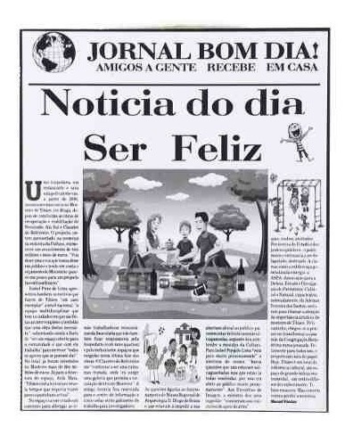 Quadro Frases Jornal Bom Dia Area De Churrasco Mdf