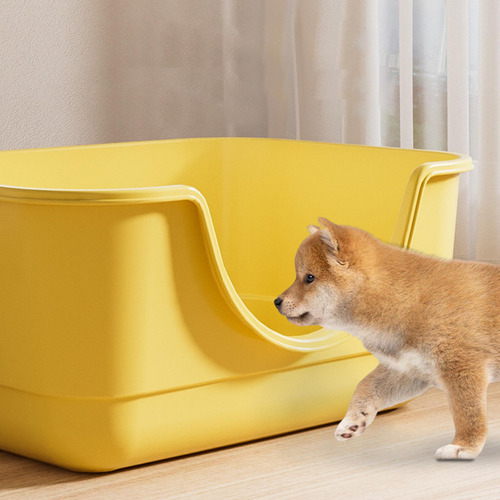 Inodoro Para Perros, Bandeja De Arena Desmontable Amarillo