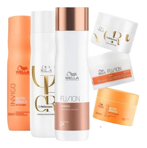 Wella Kit Sh+masc Fusion Sh+masc Enrich Sh+masc Oil Reflec