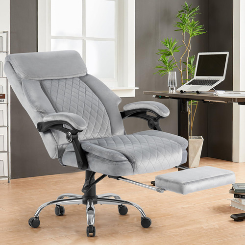 Homyedamic Silla De Oficina Ergonomica De Terciopelo Con Rep