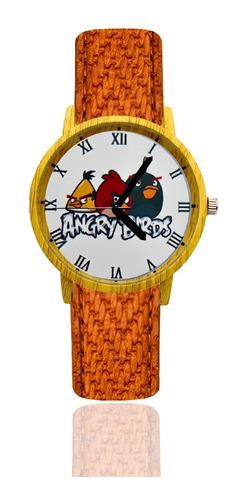 Reloj Angry Birds Estilo Madera Tureloj