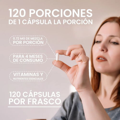 Multivitamínico Mujer 120 Cápsulas Nuboost Vitaminas Sabor Sin Sabor