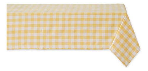 Mantel De Cuadros En Algodón Color Amarillo