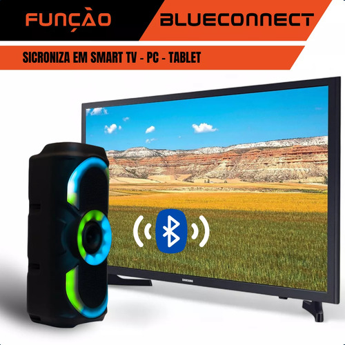 Caixa Caixinha De Som Potente Bluetooth Portátil Potente Rgb Preto
