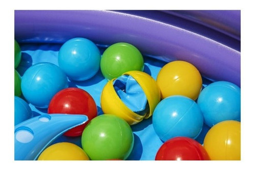 Imagen 4 de 6 de Alberca Redonda 1.02x.25cm Con Pelotas Morada 52466 Bestway
