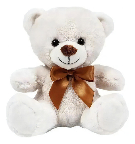 Mini Urso De Pelúcia Marshmallow Buba Cor Creme