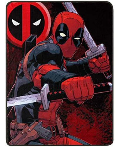 Deadpool De Marvel, Manta De Tiro Micro Raschel  Swordsman ,