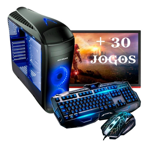 Imagem 1 de 3 de Pc Completo Gamer Monitor 21.5 Led Hdmi Wifi 8gb + 30 Jogos!
