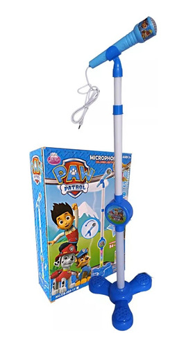 Juguete Microfono Karaoke Patrulla Canina Niño + Luces 100cm