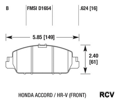 Balatas Disco  Delantera Para Honda Accord Exl V6 2014