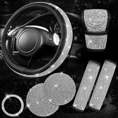 Car Pass 7 Pcs Bling Accesorios De Coche Para Mujer, Cubiert