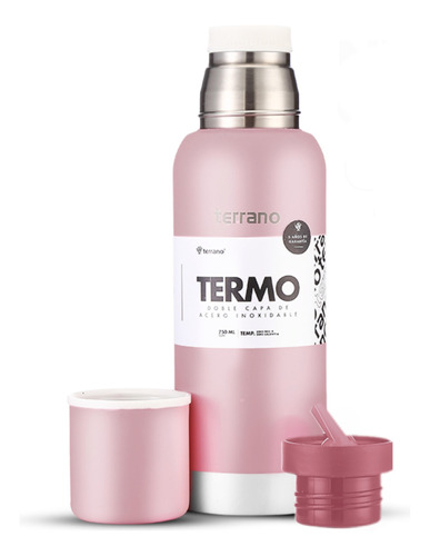 Termo Premium Slim 750ml Terrano + Tapon Extra Ehogar