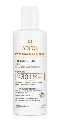 Adcos Professional Filtro Solar Fps30 Fluid 120ml